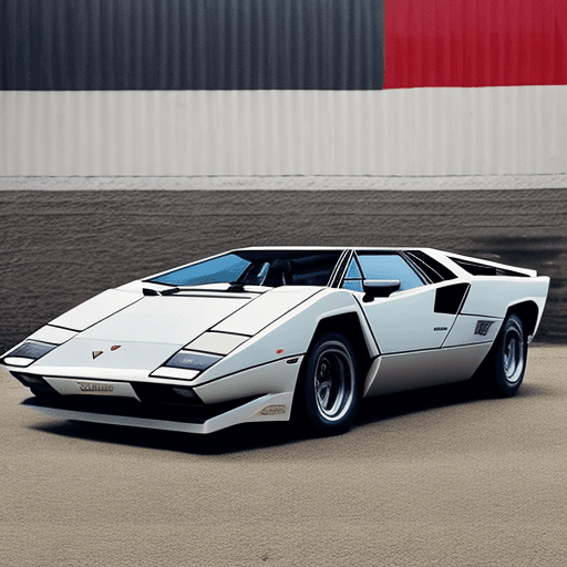 AI generated: Wolf of wallstreet lamborghini countach