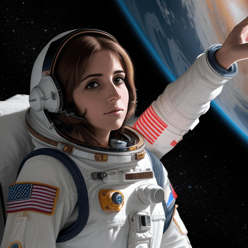 AI generated: Una mujer astronauta en el universo 