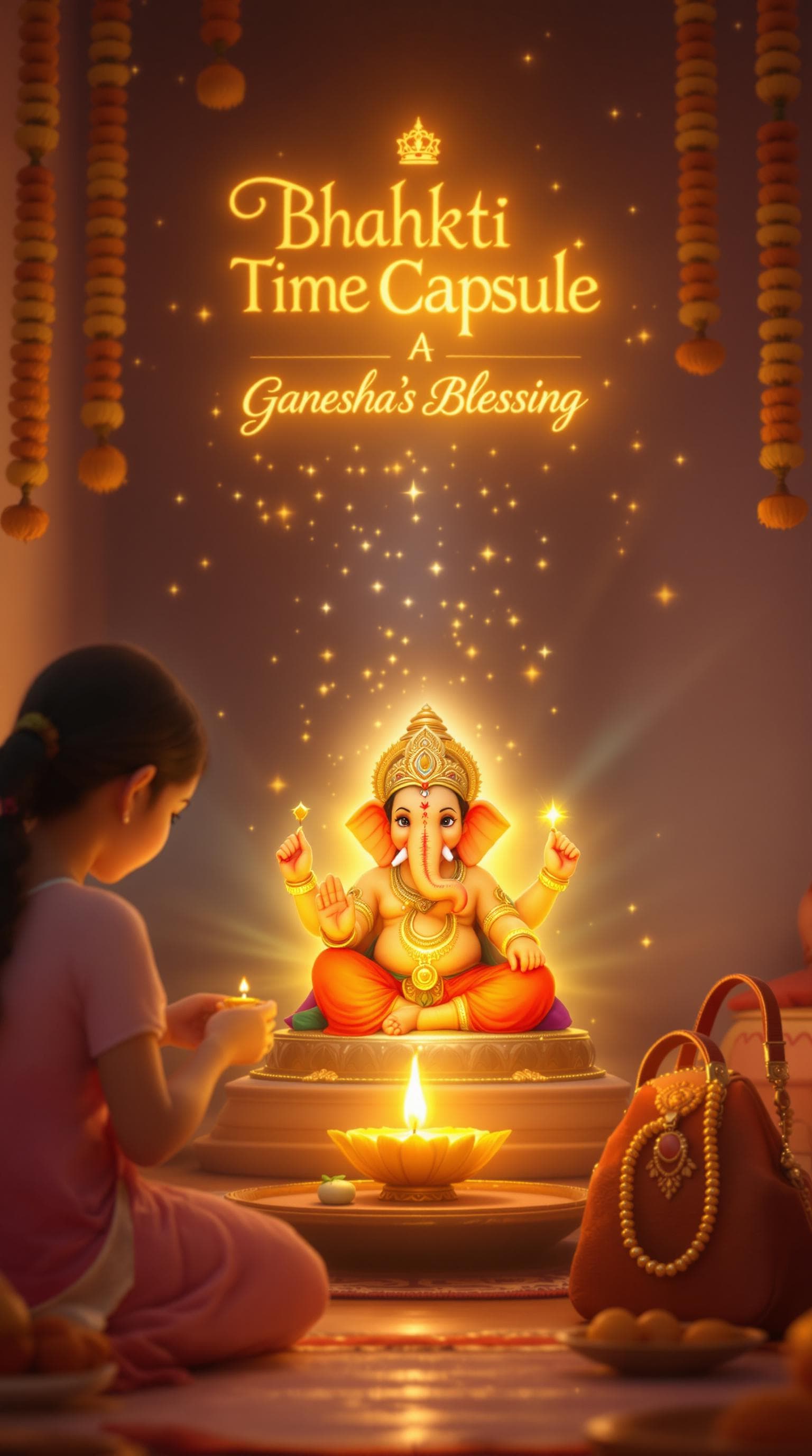 AI generated: Prompt for a 5-Second Ultra HD 8K Realistic Video: "Bhakti Time Capsule – Ganesha’s Blessing"

"Crea...