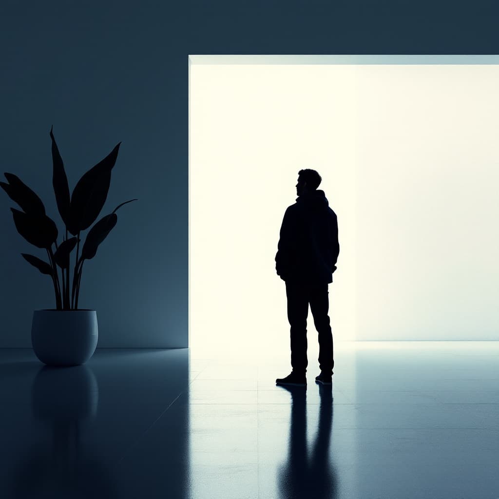 AI generated: contemporary, minimalist, wide, one subject, centered, digital illustration, wide angle, head-on, lo...