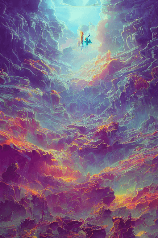 AI generated: ETHEREUM GAS WAR\"Gouache Hyperdetailed Peter Mohrbacher MC Escher Relativity Civilization, Ascendin...