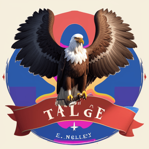AI generated: Text St Emily, Eagle, Colorful, 8k