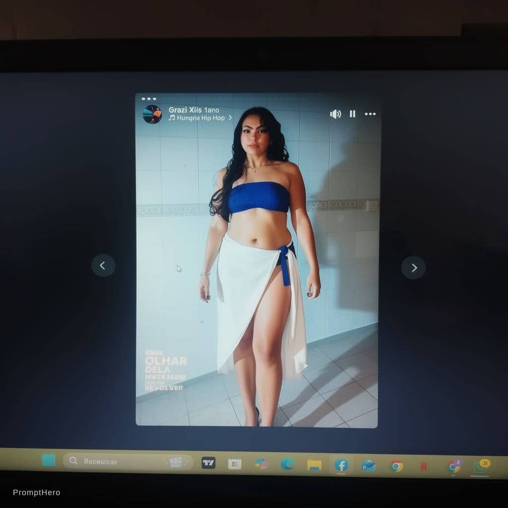 AI generated: Me deixe em pé de biquíne 