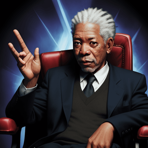 AI generated: morgan freeman as professor x from the x-men 