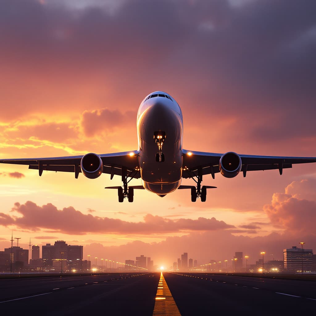 AI generated: A photorealistic image of an Airbus A340-300 landing at Jomo Kenyatta International Airport (JKIA). ...