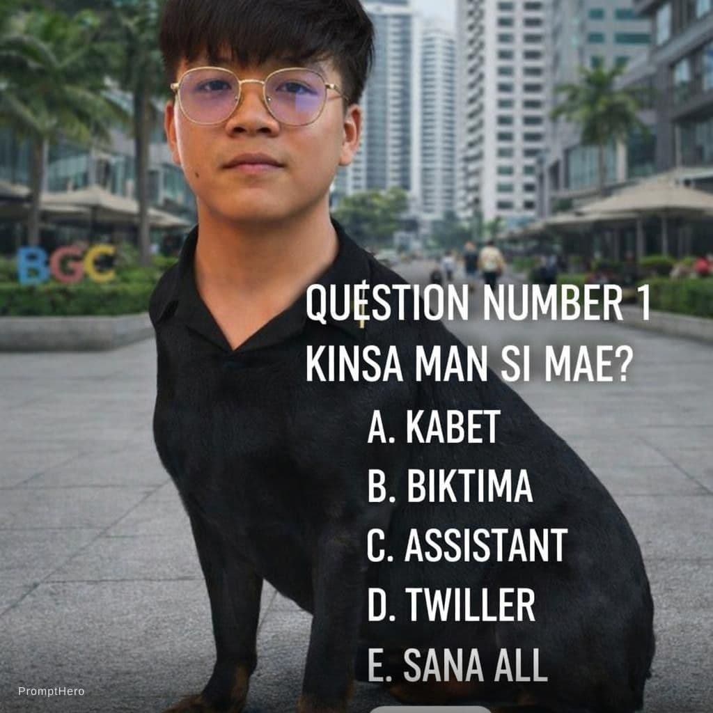 AI generated: 
Change face dog to this people 

