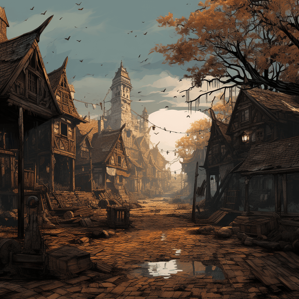 AI generated: page of scene from the comic book stumbled souls, in the style of precise, detailed architecture pai...