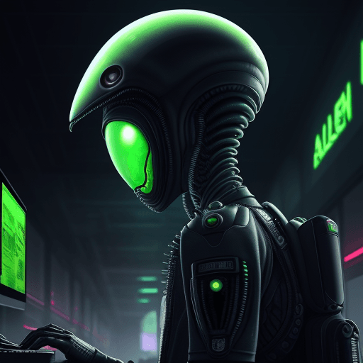 AI generated: Alien invasion ciberpunk
