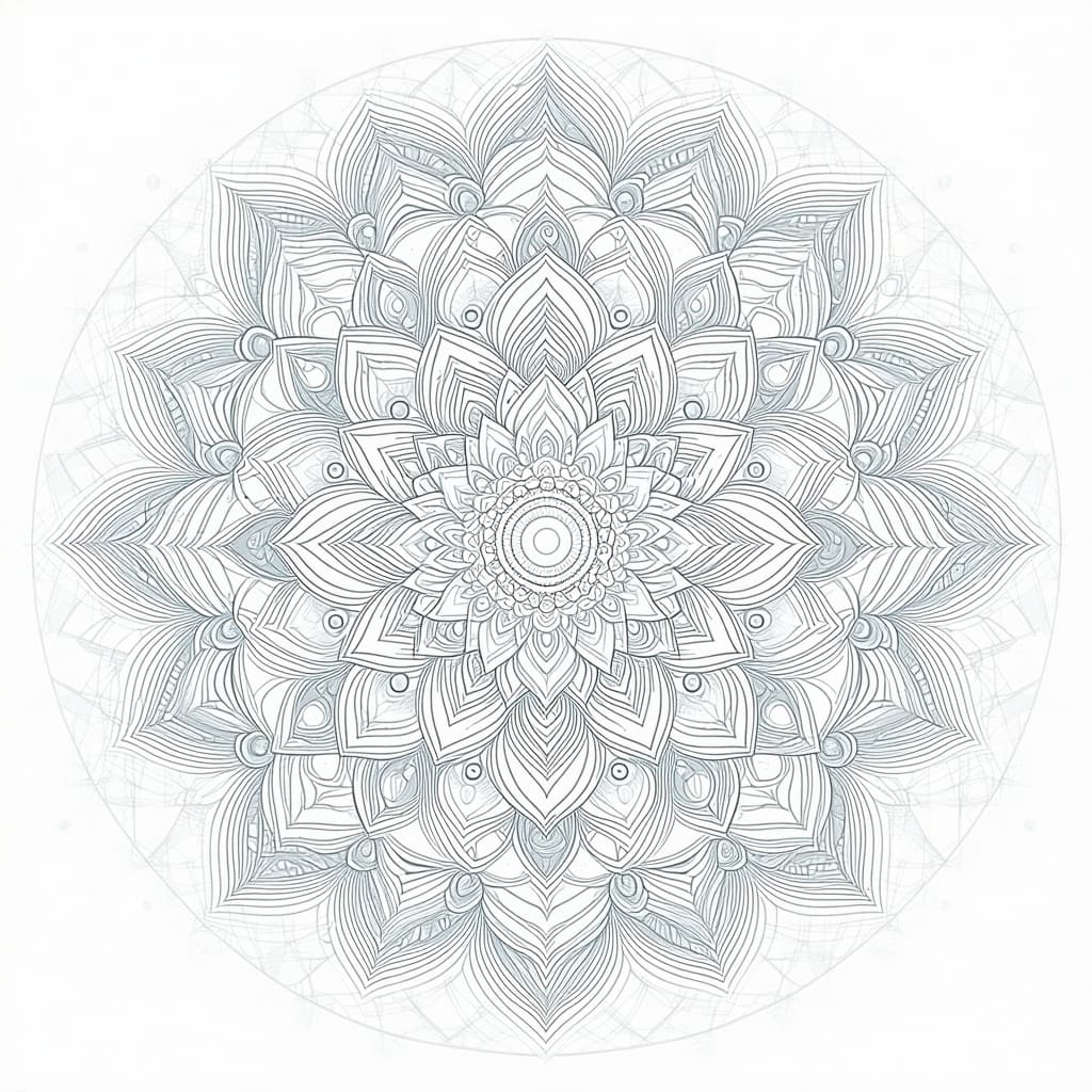 AI generated: A professionally designed, highly detailed **mandala with perfect circular symmetry**, featuring flo...