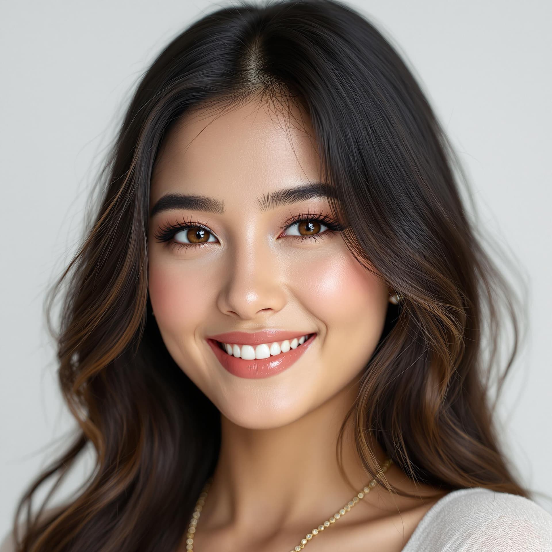 AI generated: "Professional 8K portrait of beautiful 21-year-old Filipino woman, Nadine Lustre + Kathryn Bernardo ...