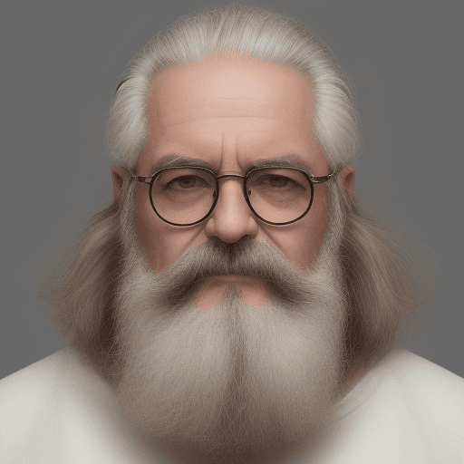 AI generated: foto de retrato de una persona de la edad de piedra con el pelo largo y rizado, una barba de 3 dias ...