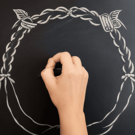 AI generated: Draw a traditional tattoo with a simple oval rope border. Inside the rope border is a dark silhouett...