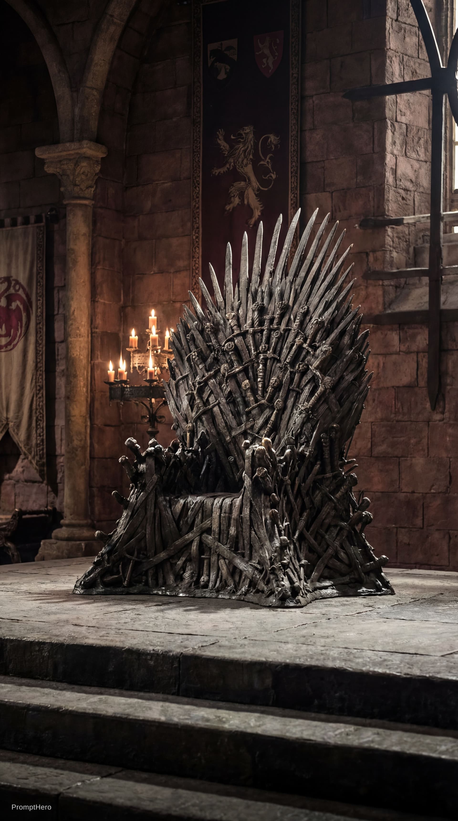 AI generated: game of thrones throne background 