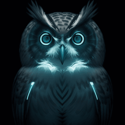 AI generated: The careful placement of geometric shapes can create a figurative picture, such as owl face. with ne...