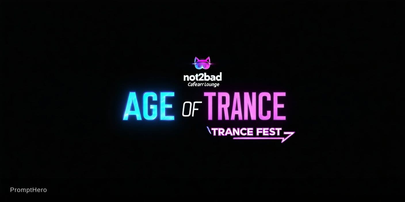 AI generated: not2bad CafeBar Lounge presents Age of Trance - Dance Music Trance Fest. (use not2bad logo at top)
N...
