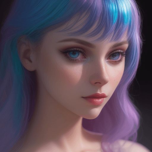 AI generated: lucinda lafleur | holographic photography shoots, in the style of tanya shatseva, daz3d, street pop,...