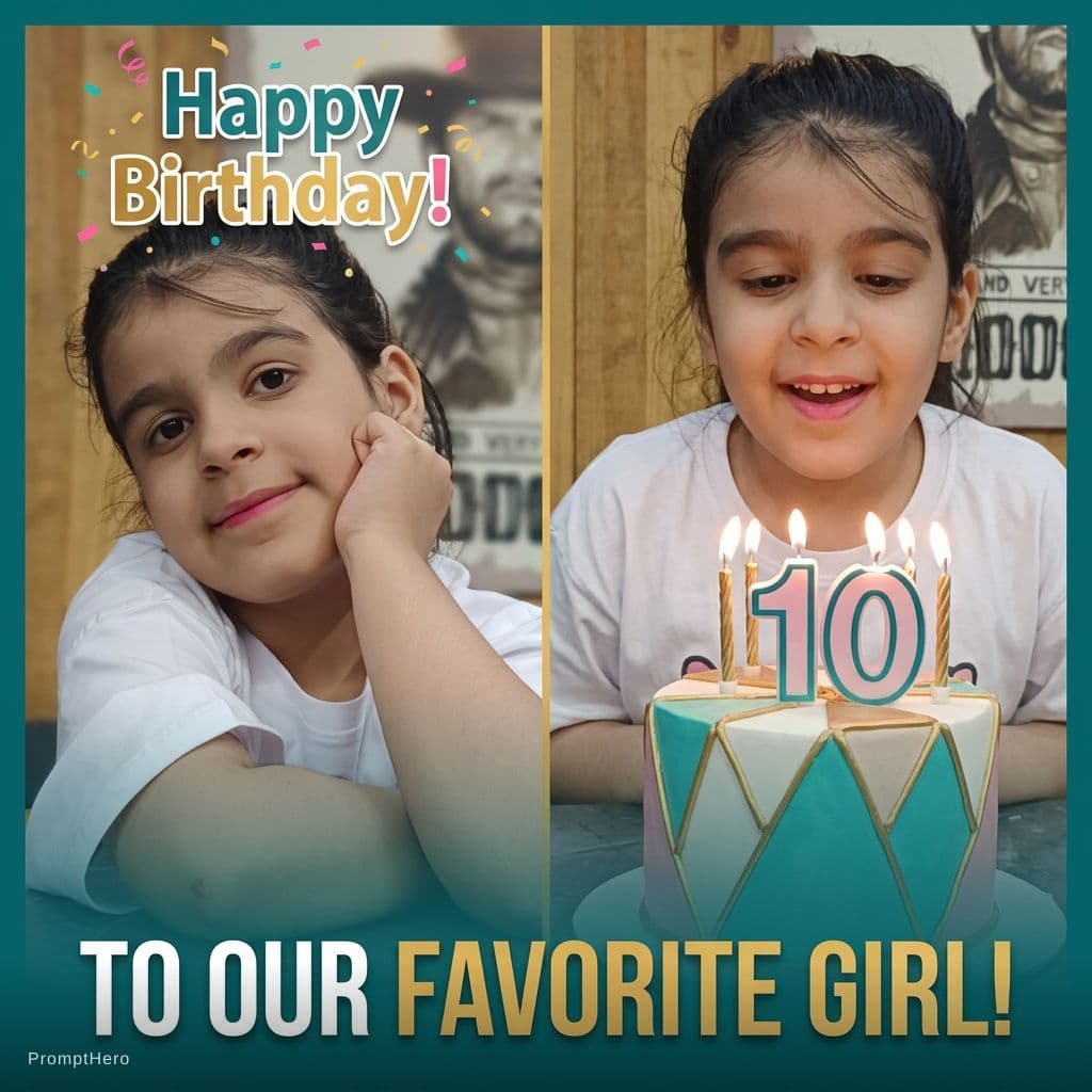 AI generated: Make an birthday vedio in a modern way
Kinda 2pics seperate ga use chesi chey 