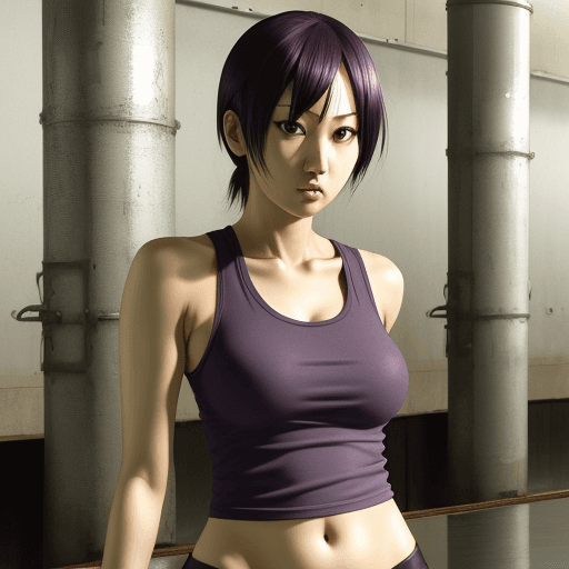 AI generated: Saeko busujima in tank top
