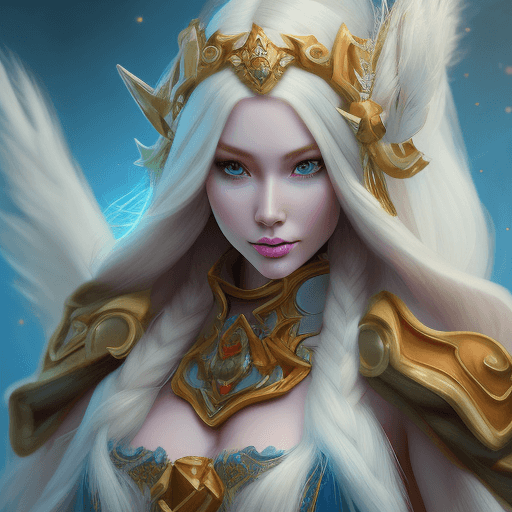 AI generated: Create an impressive super realistic portrait of Crystal Maiden from Dota 2 using the following tags...