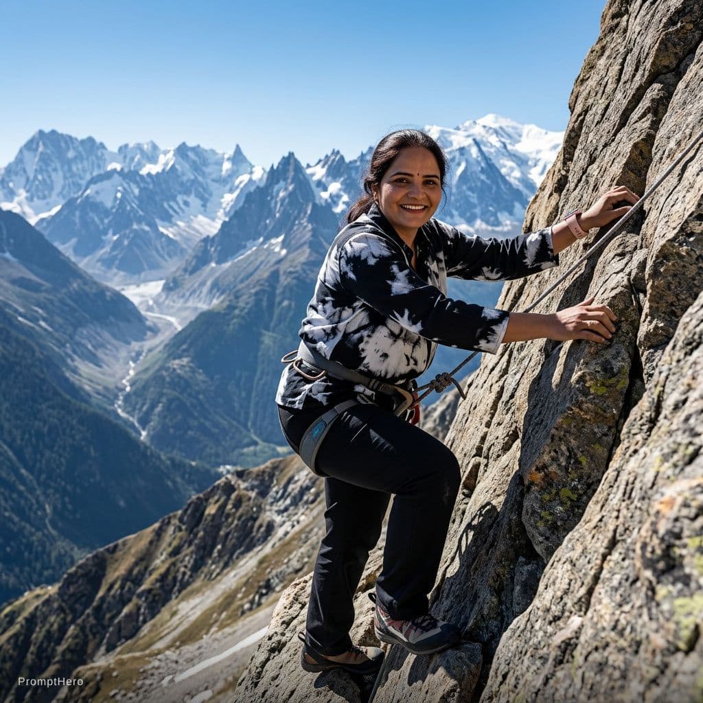 AI generated: 8k prompt in in mountain climbers 