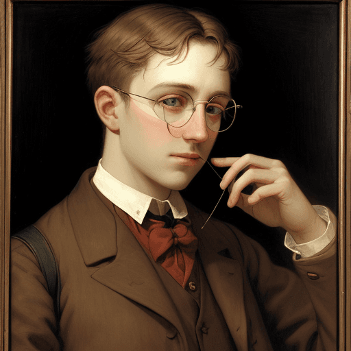 AI generated: Ernest vincent, eye glass

