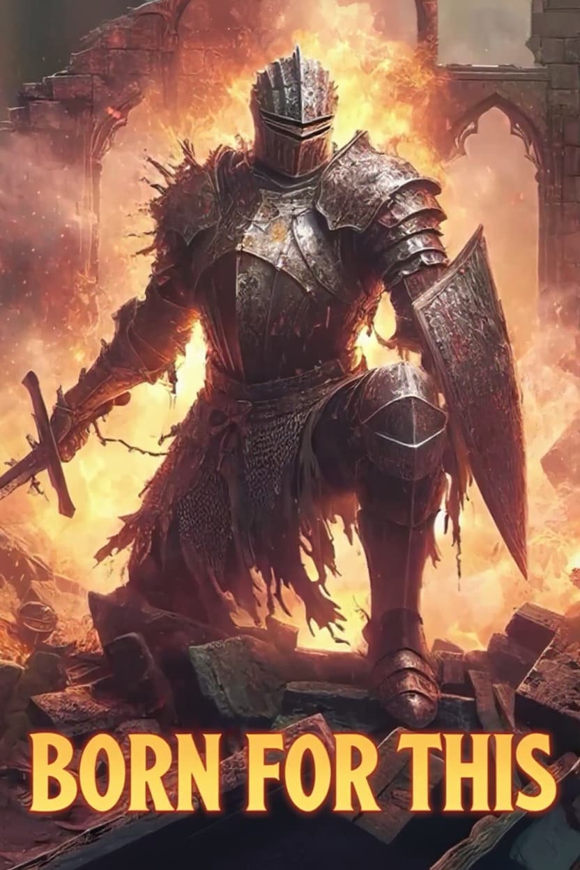AI generated: add title "Born for This" at the bottom of the image in fire text
