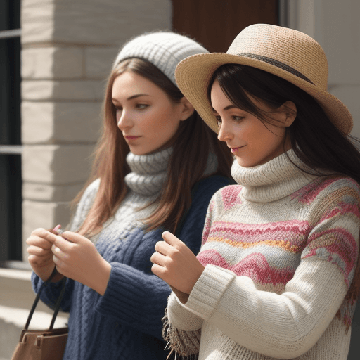 AI generated: women wearing yarn