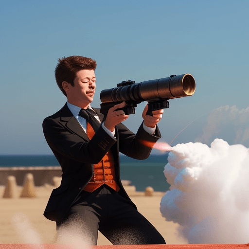 AI generated: A canon firing 