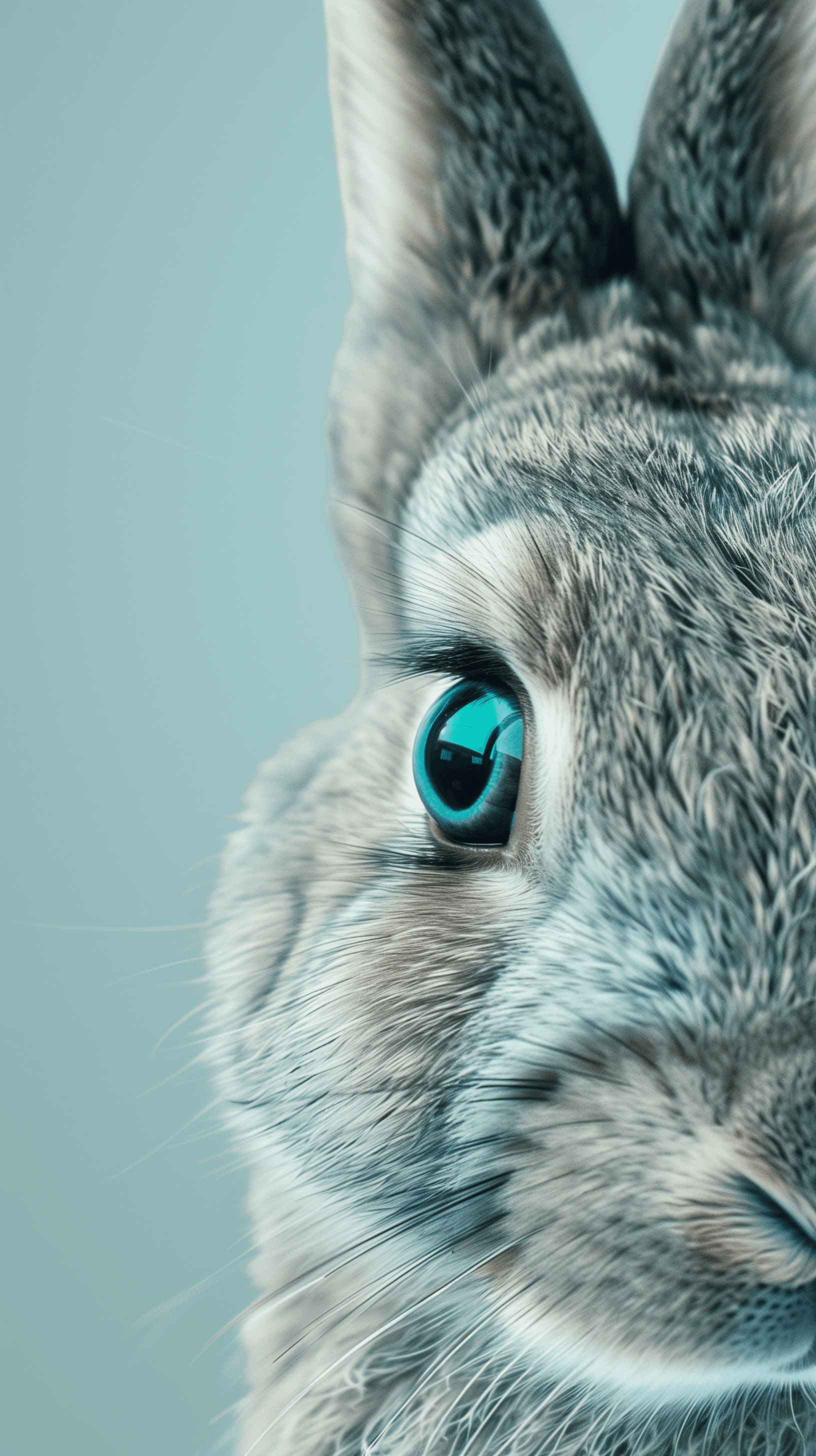AI generated: photography, rabbit, front view, depth to the composition, richly textured and meticulously detailed...