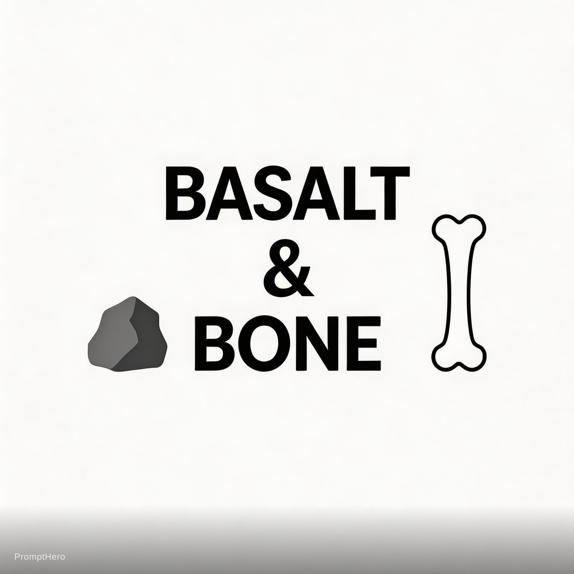 AI generated: need a minimalistic logo simple icon like logo. 
BASALT&BONE. 