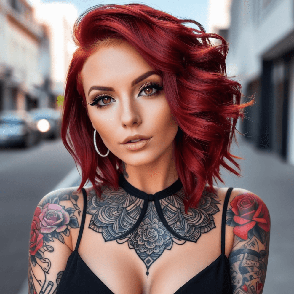 AI generated: tattoo woman, ultra realistic, high quality, 8k