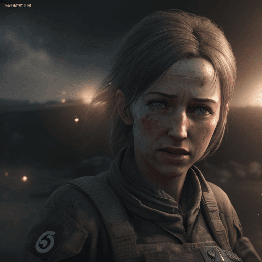 AI generated: Be positive after losing all you have after war, ultra realistic, cinematic lighting, 4k, hyper real...