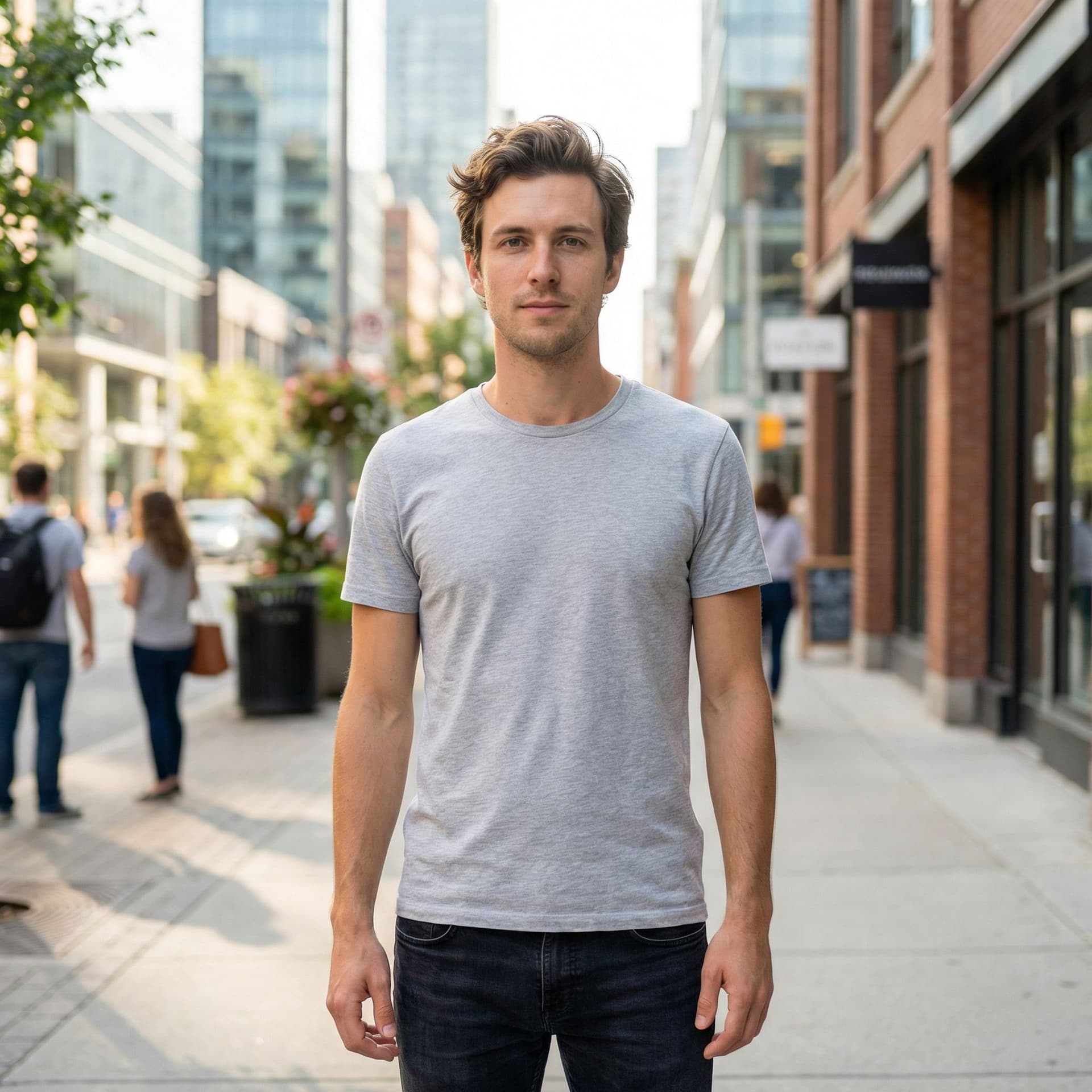 AI generated: Ultra-realistic professional street portrait of a different North American man in his late 20s (arou...