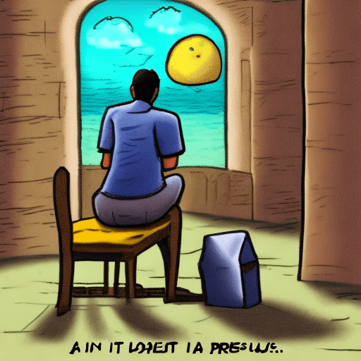 AI generated: A man thinks about what is the most precious thing in his life