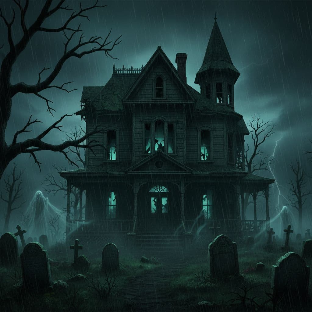 AI generated: haunted house