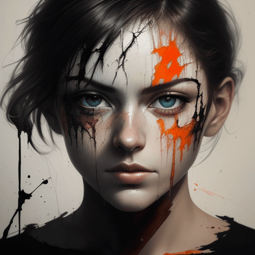 AI generated: using this image create a painting on canvas in color tones, in the style of martin ansin, cracked, ...