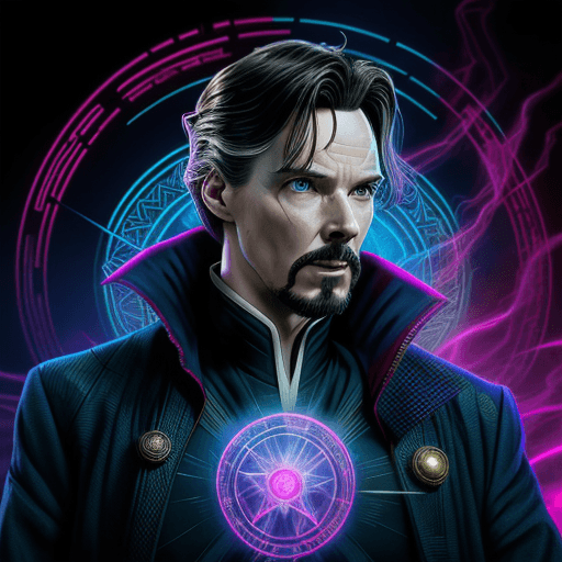 AI generated: synthwave doctor strange --ar 9:16