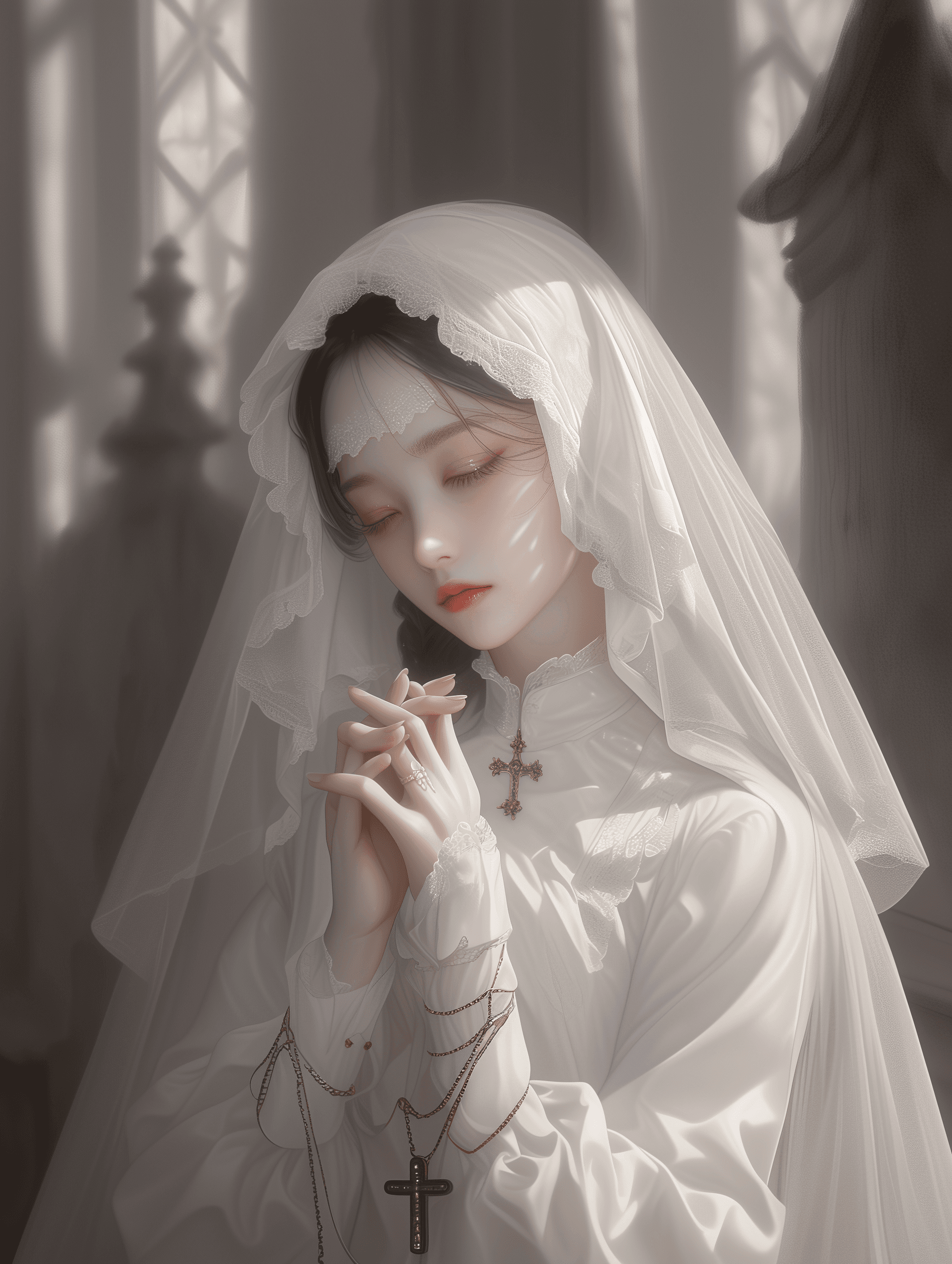 AI generated: Medium Close-Up,Soft Focus,photography, portrait of contrast, an intricate hyperdetailed best qualit...