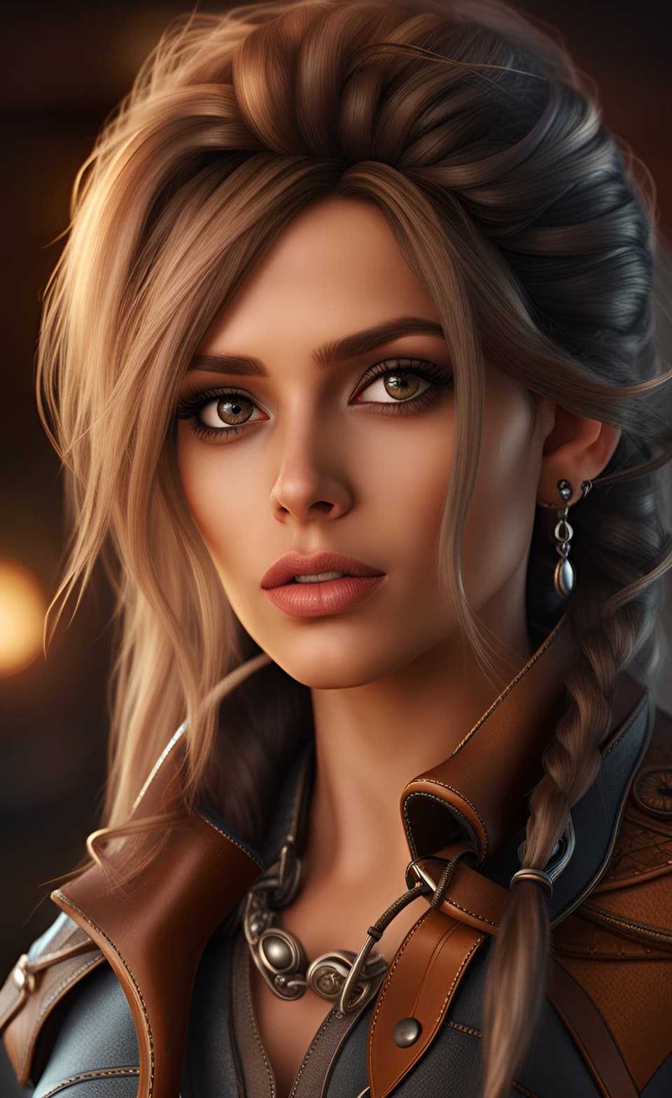 AI generated: A portrait of a stunning female cowgirl beauty, ultra realistic, beautiful detailed face, beautiful ...