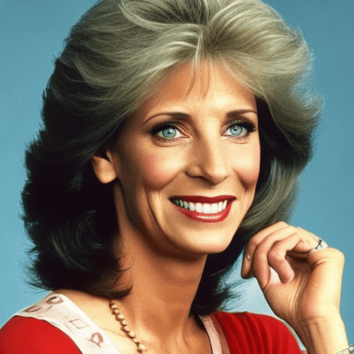AI generated: Imagem central:

Mulher branca na faixa dos 40-50 anos, com cabelo volumoso e corte característico d...