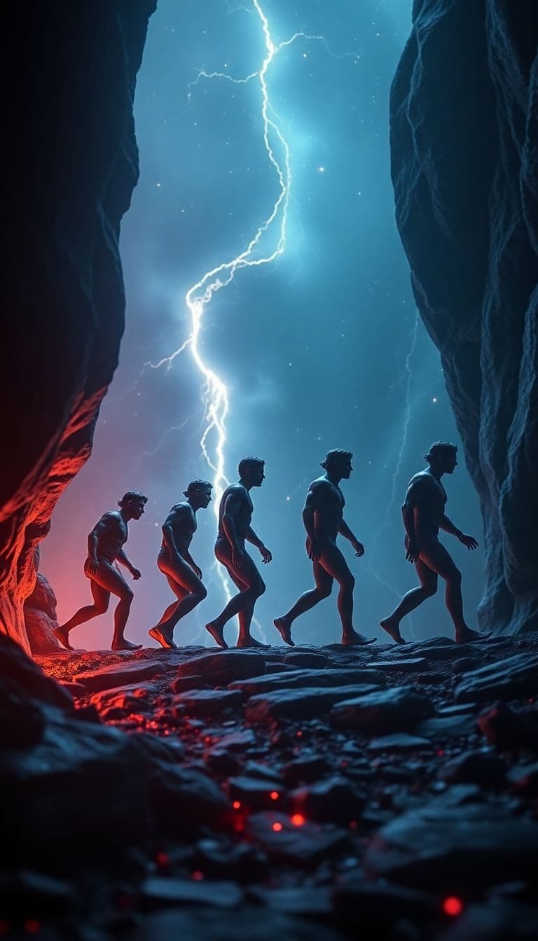AI generated: The course of human evolution use book to this