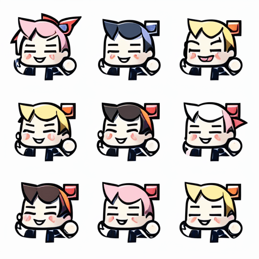 AI generated: ((cute stickers, style cartoon, cute Super Deformed Character, white border, high quality, colorful,...
