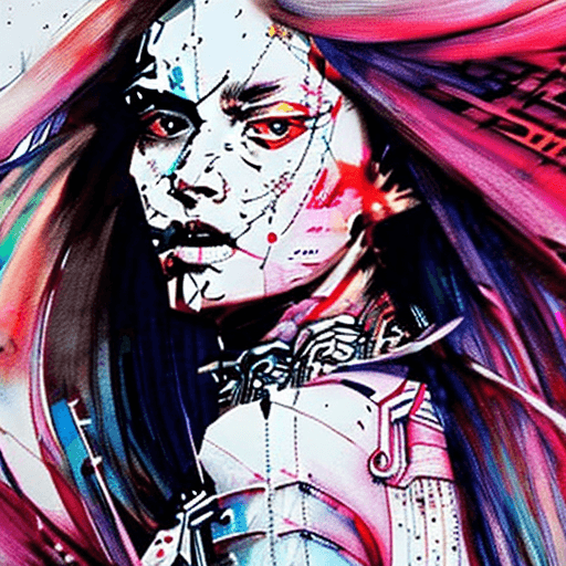 AI generated: poster of warrior princess| standing on hill |centered| key visual| intricate| highly detailed| brea...