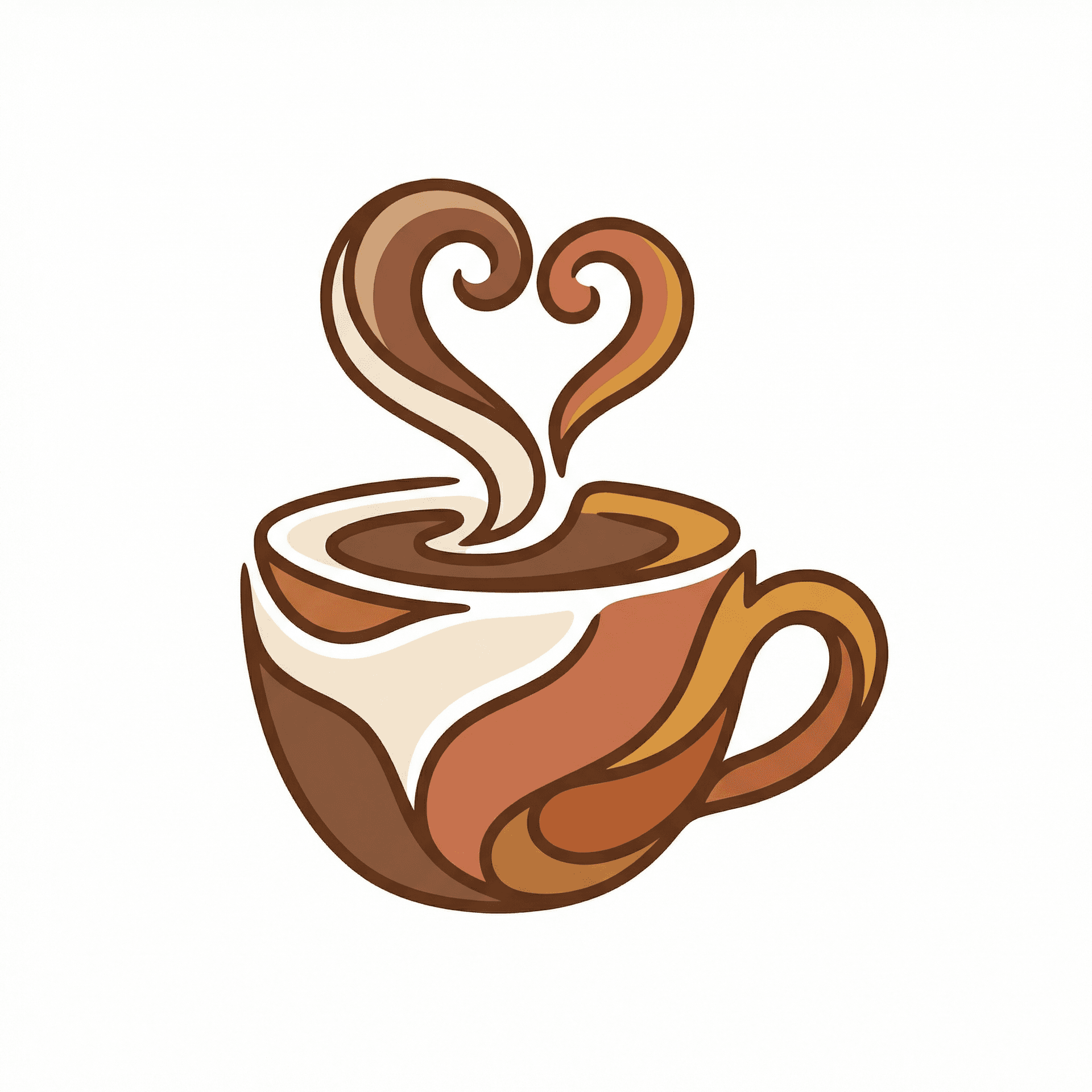 AI generated: Artisan coffee shop, steaming cup, earth tones, cozy and warm feeling