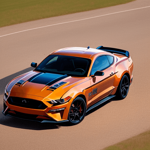 AI generated: Photo of a fox running, logo, , in the style of ford mustang badge. 