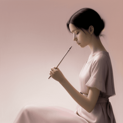 AI generated: A contemplative artist, sketching a still life, in the style of Felice Casorati, a muted palette, wi...
