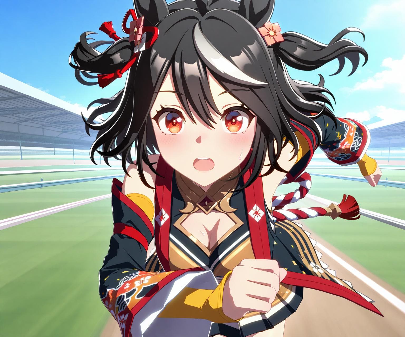 Kitasan Black (Umamusume) in game style 3D