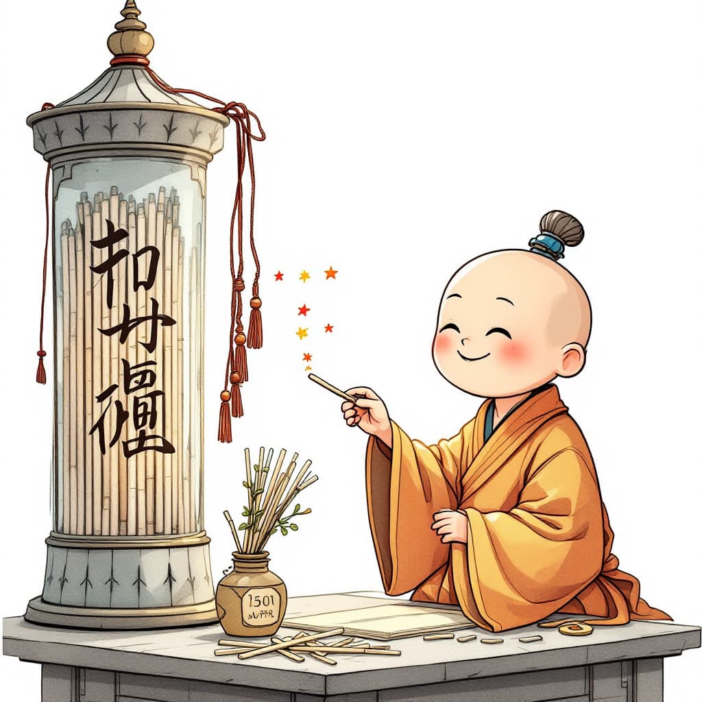 AI generated: Chinese Taoist priests provide spiritual divination tools for believers. There are about 100 divinat...
