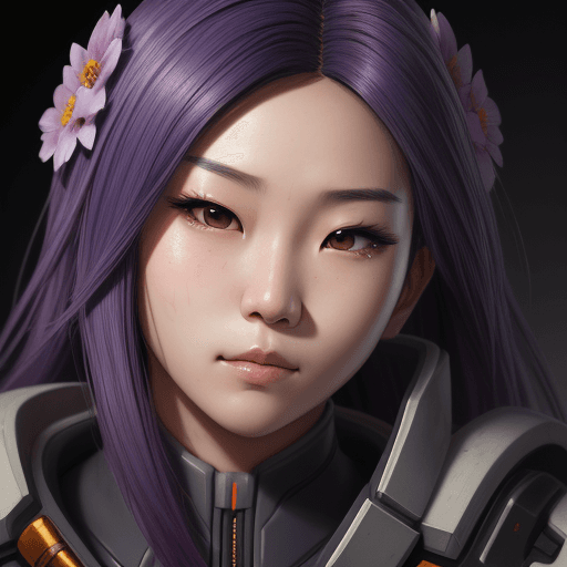 AI generated: Portrait photography, candid, Kiriko from Overwatch, realistic skin, detailed facial features --s 55...