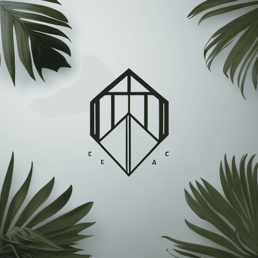 AI generated: minimalist geometric forms logo to represent the essence of exotic destinations
